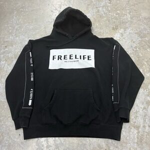 Freelife Bixel X Youth Machine Hoodie Mens XL Black Streetwear EDM Graphic